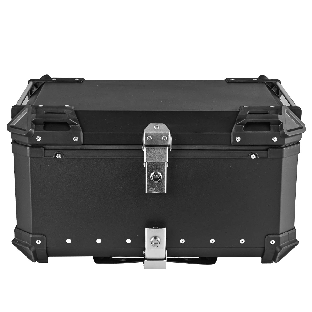 Motorradtrunk, Aluminiumlegierung, Große Kapazität, Schwarz 65l