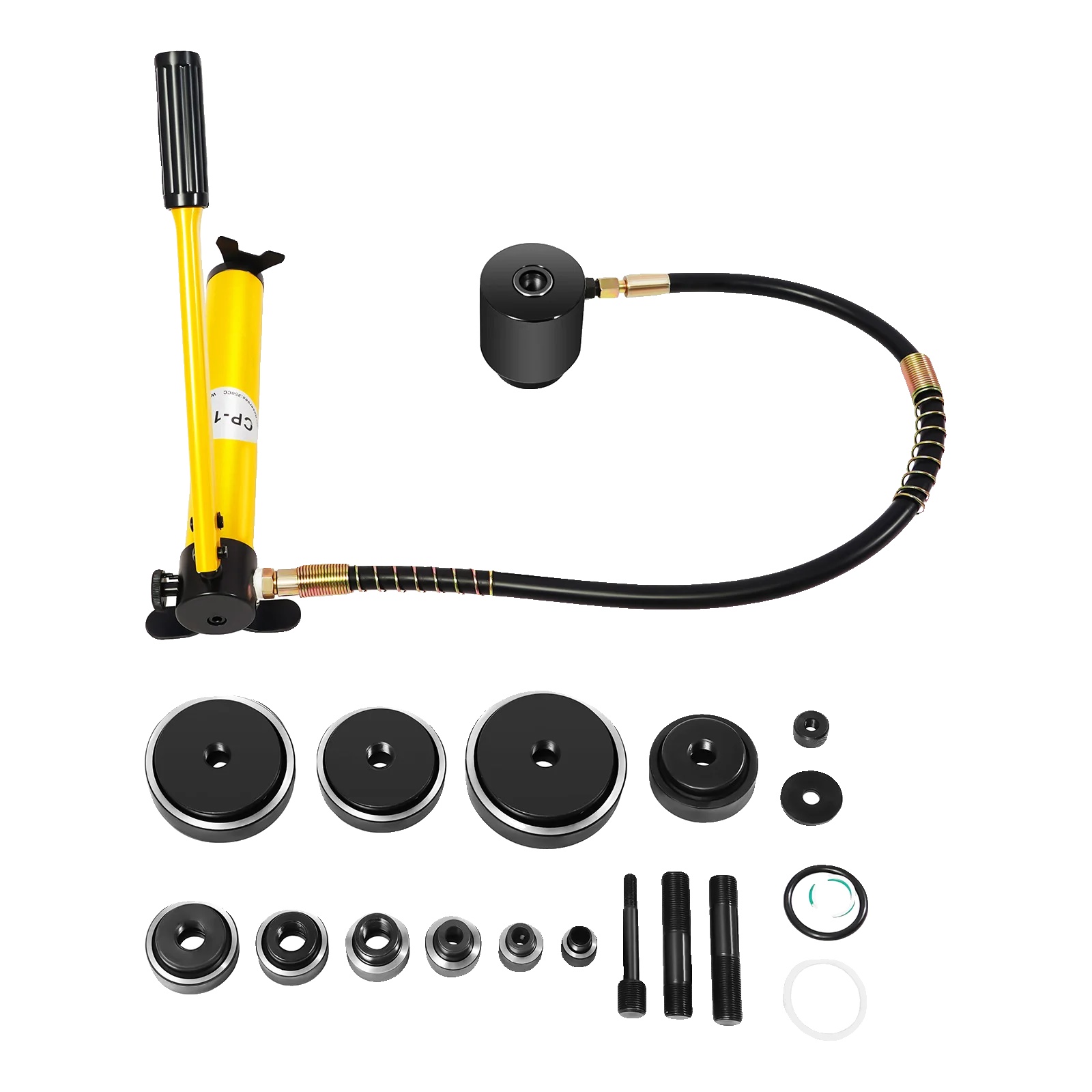 Hydraulisches Stanzset, 10 Matrizen Größen, Hohe Effizienz, Gelb