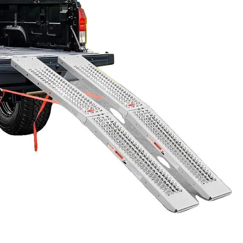 Lade Rampen, Aluminiumkonstruktion, 40 Cm Breit, 453 Kg Tragfähigkeit, Inklusive Griffe, Kompatibel Mit Atv Und Motorrad