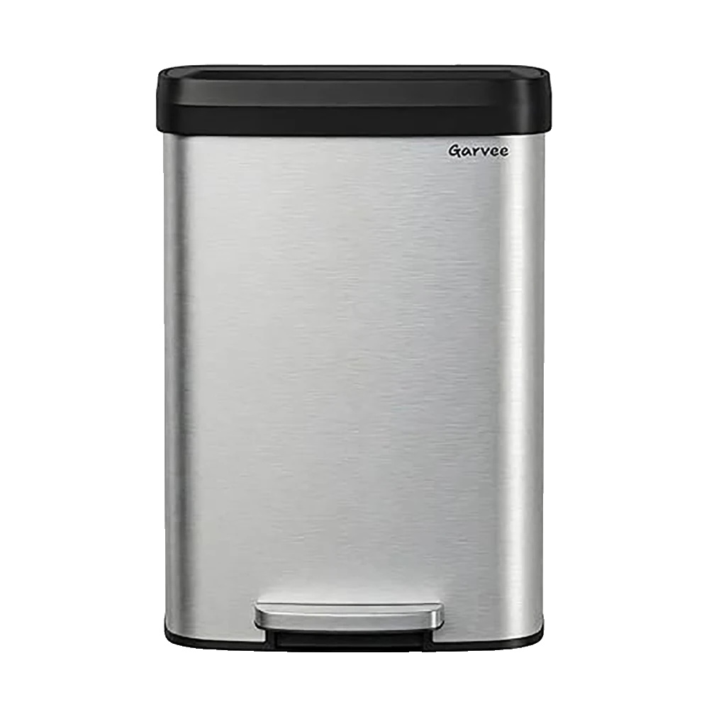 Mülltonne, Edelstahl, Tret-design, Silber