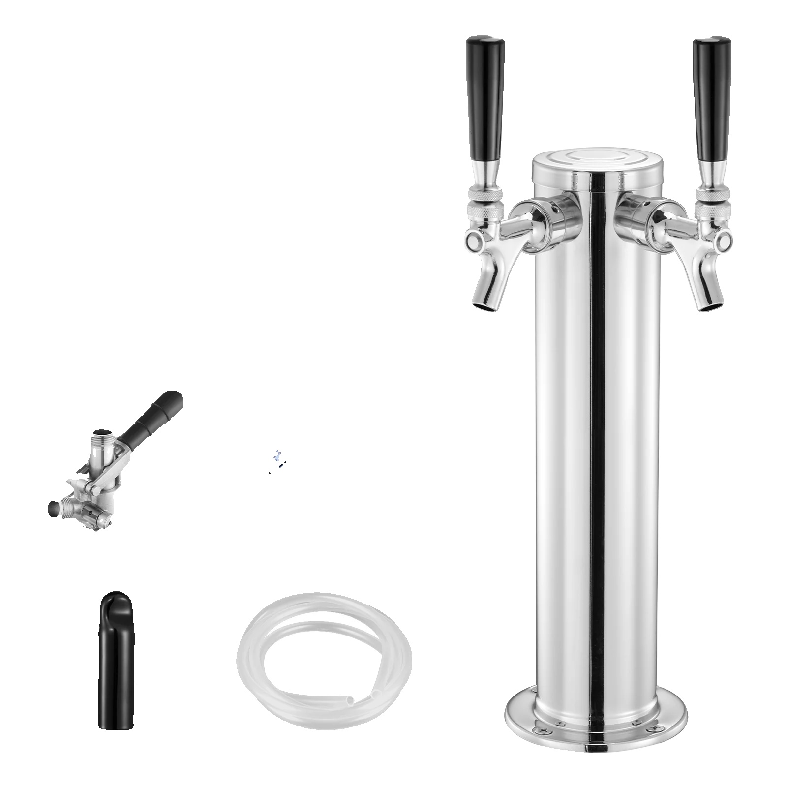 Kegerator Turm Kit, Edelstahl, Dual Gauge Regler, 2 Wasserhähne S
