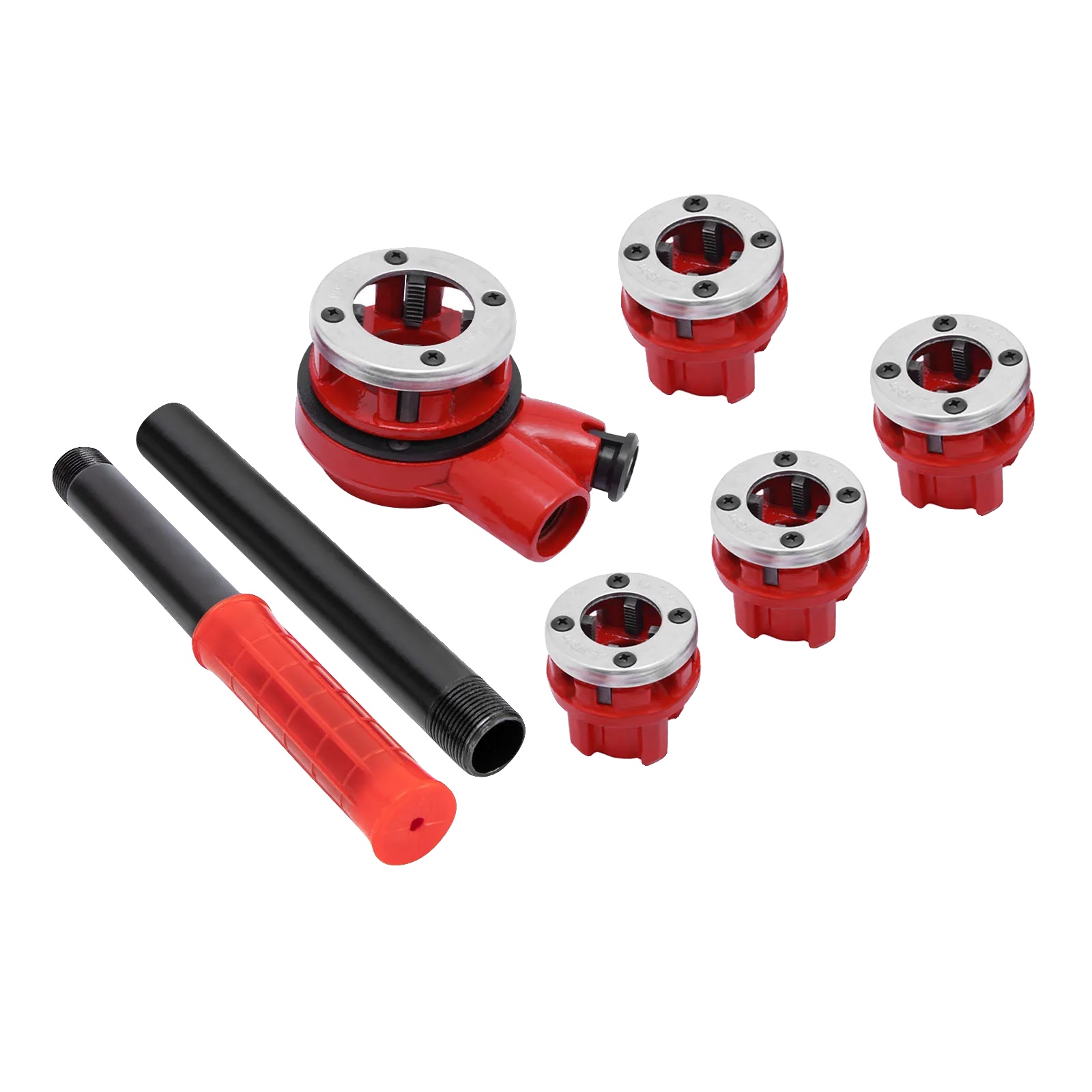 Rohrgewindeschneidmaschine, Mehrere Matrizenköpfe, Langlebiger Kohlenstoffstahl, Rot