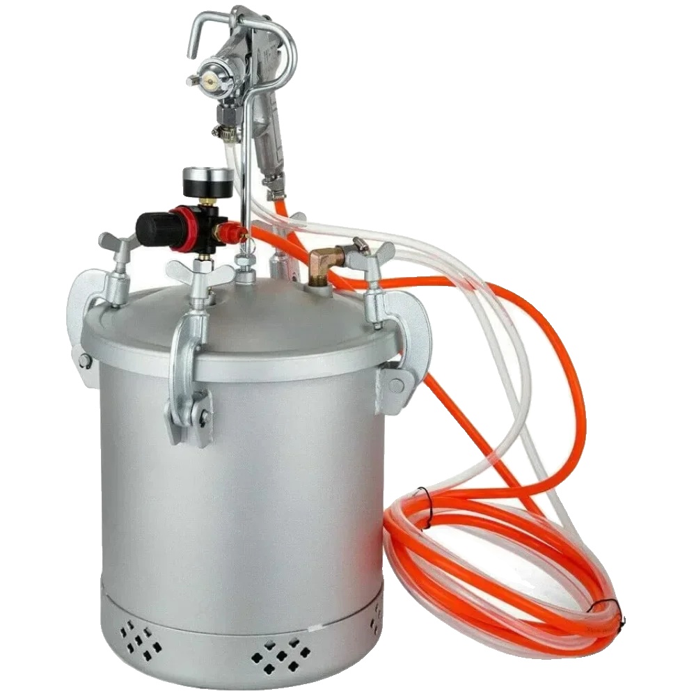 Farbsprühgerät, 10l Kapazität, 45-60 Psi Druck, Silber