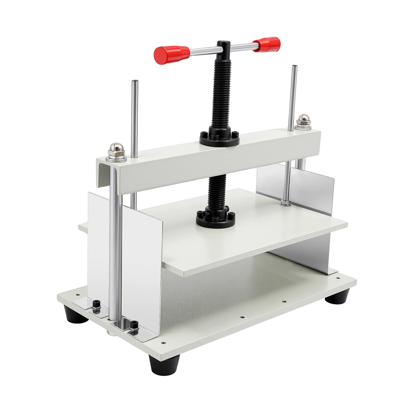 Manuelle Papierpressmaschine, Robuste Bauweise, Effizientes Glätten, Grau