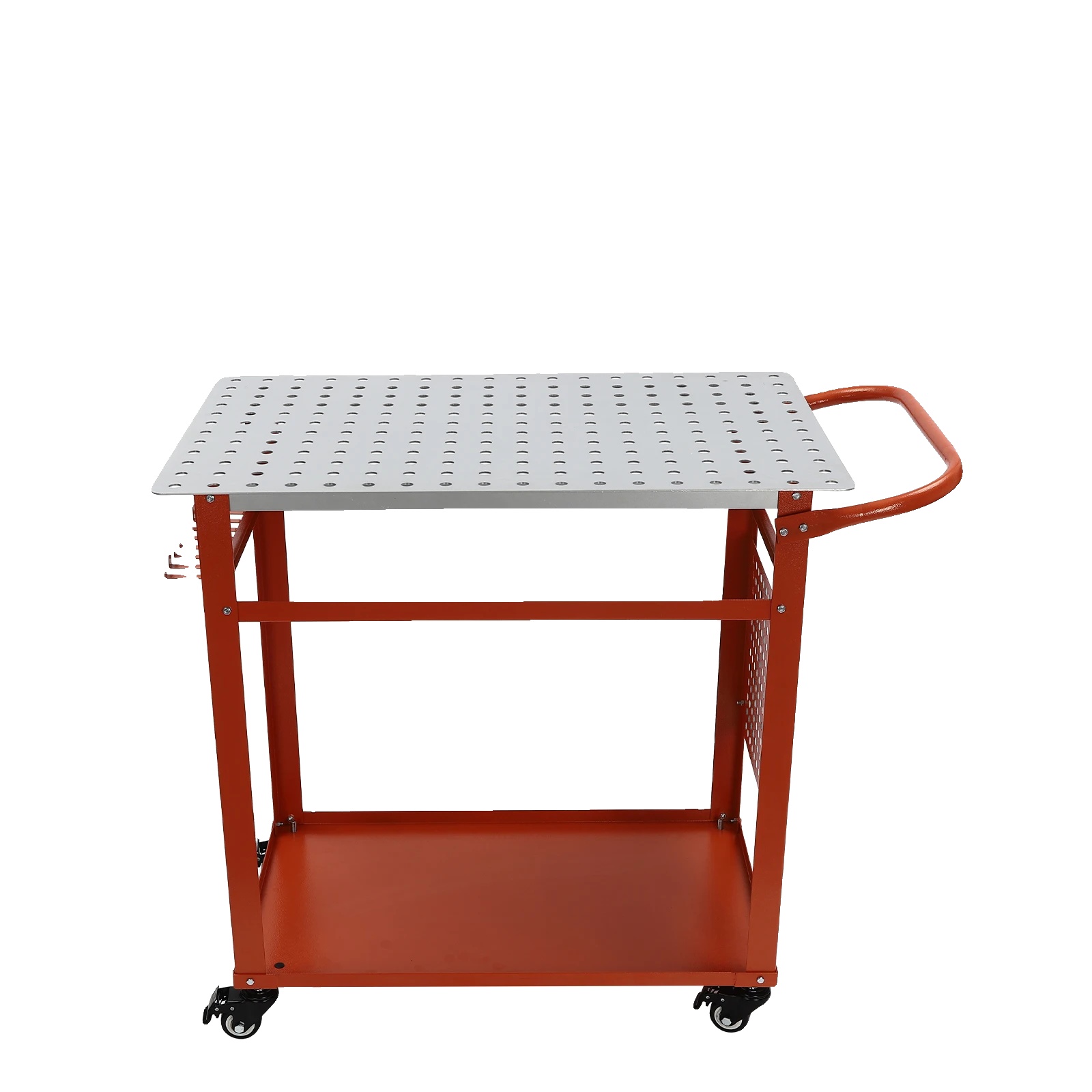 Schweißtisch, 36" X 24", 800 Lbs Tragfähigkeit, 2 Ebenen, Stahlmaterial, Beweglich Mit 4 Rädern