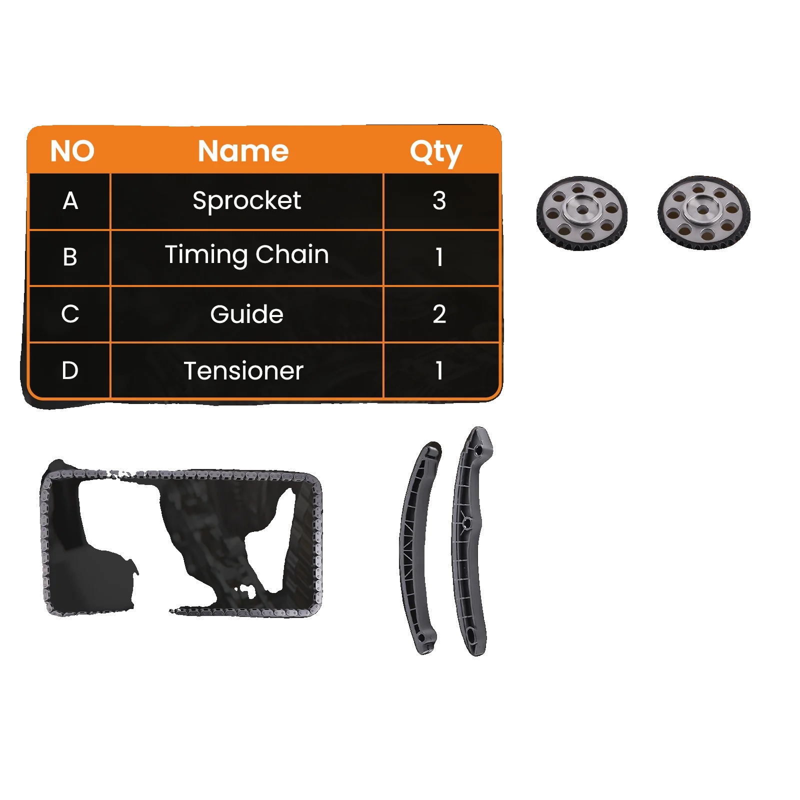 Timing-kettenkit, Aluminium- Und Stahlmaterial, Kompatibel Mit Seat Toledo, Kompatibel Mit Seat Cordoba, Herstellernummer 03c109469k, Austauschnummer