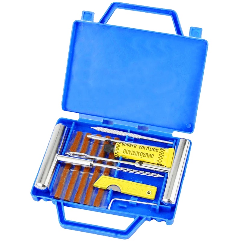 Reifenreparaturset, Langlebiges Metall Und Kunststoff, 11 Teile, Leicht 0,65 Kg, Tragbare Aufbewahrungsbox, Kompatibel Mit Verschiedenen Fahrzeugen
