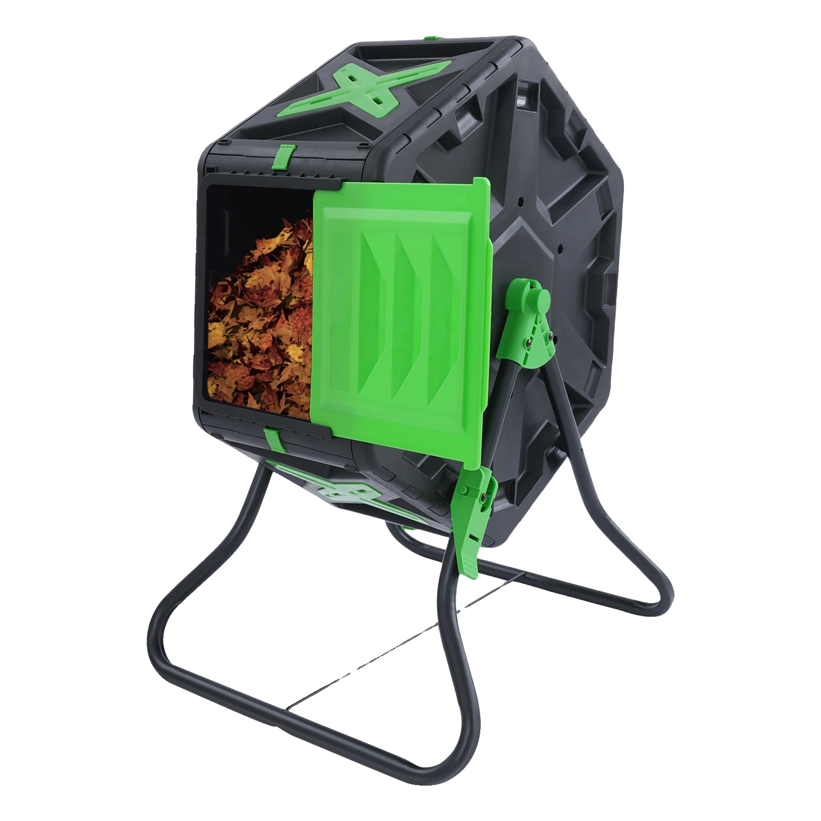 Kompostierungs-trommel, 70l Kapazität, Hexagonale Form, 5,5 Kg Gewicht, Pp- Und Eisenmaterial, Benutzerfreundliches Design