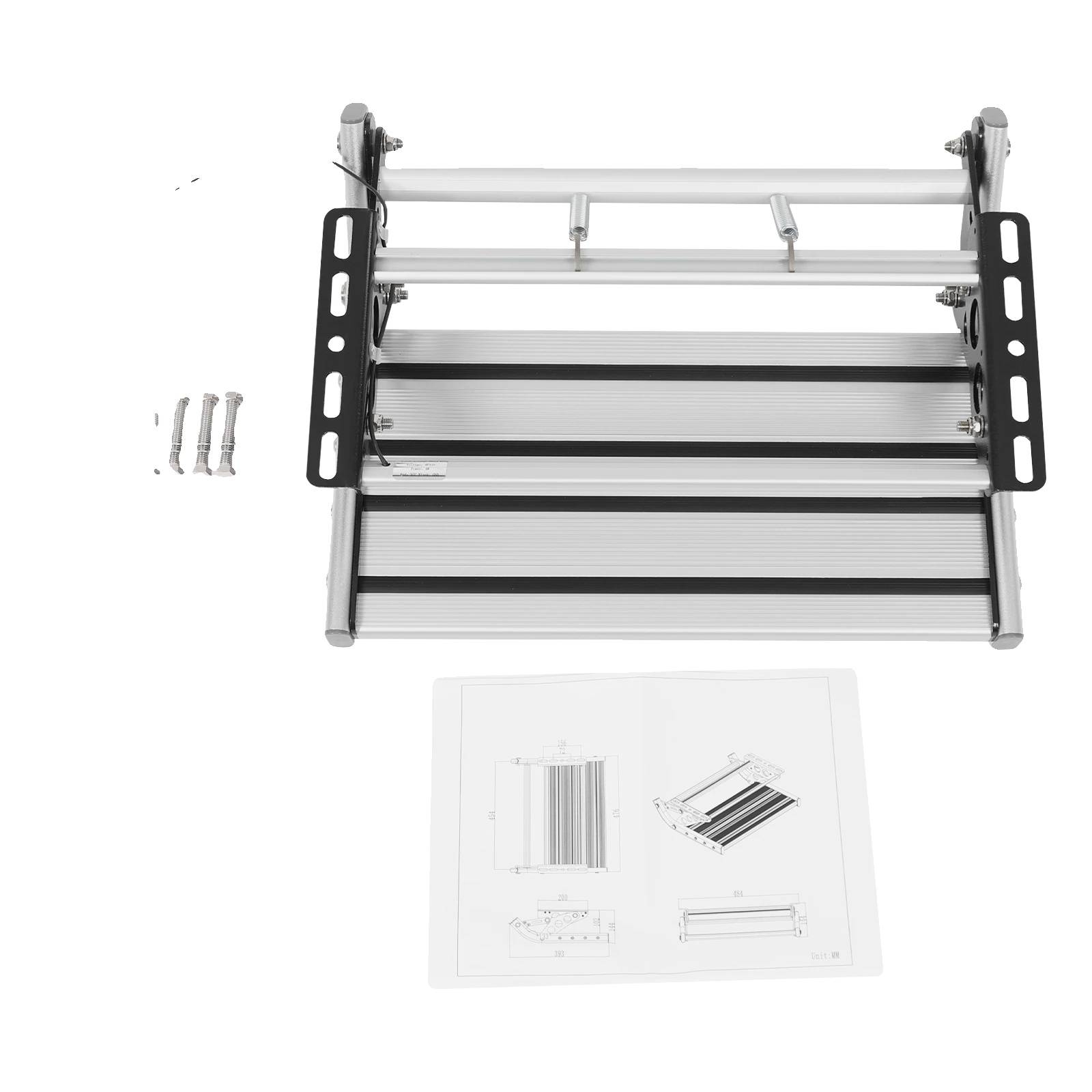 Klappbarer Wohnmobil-stufen, Aluminiumlegierung-konstruktion, Led-lichtleiste, Silber