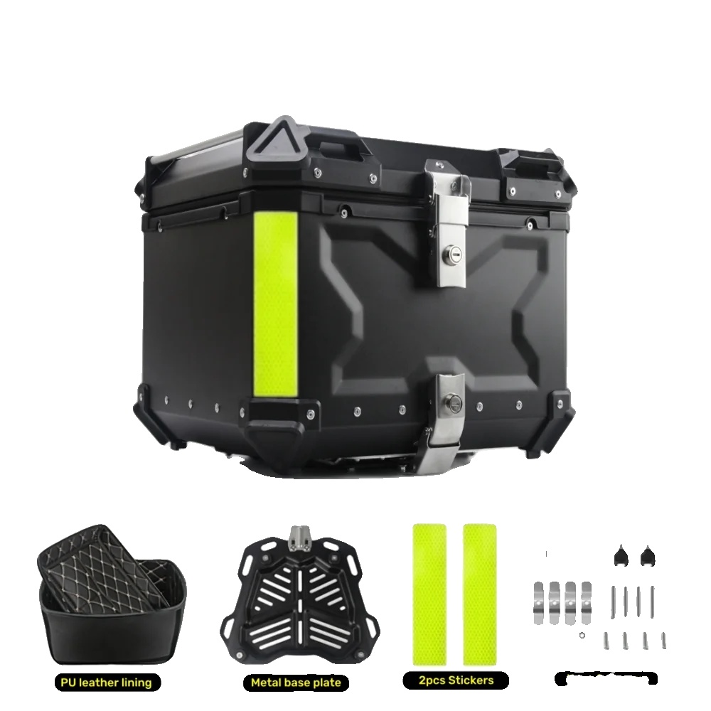 Motorrad Top-case, Wasserdicht, Schnellverschlussmechanismus, Schwarzer Koffer-45l-x