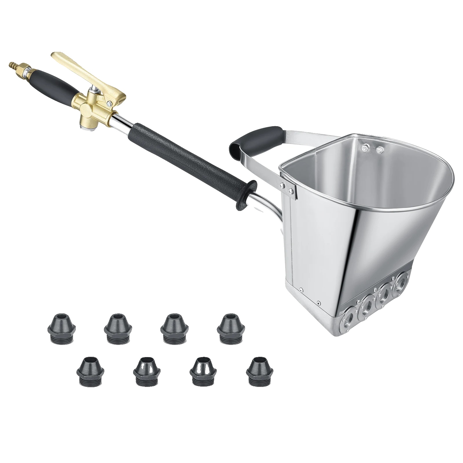 Wandmörtelspritzmaschine, Langlebiger Edelstahl, Effizientes Spritzen, Silber