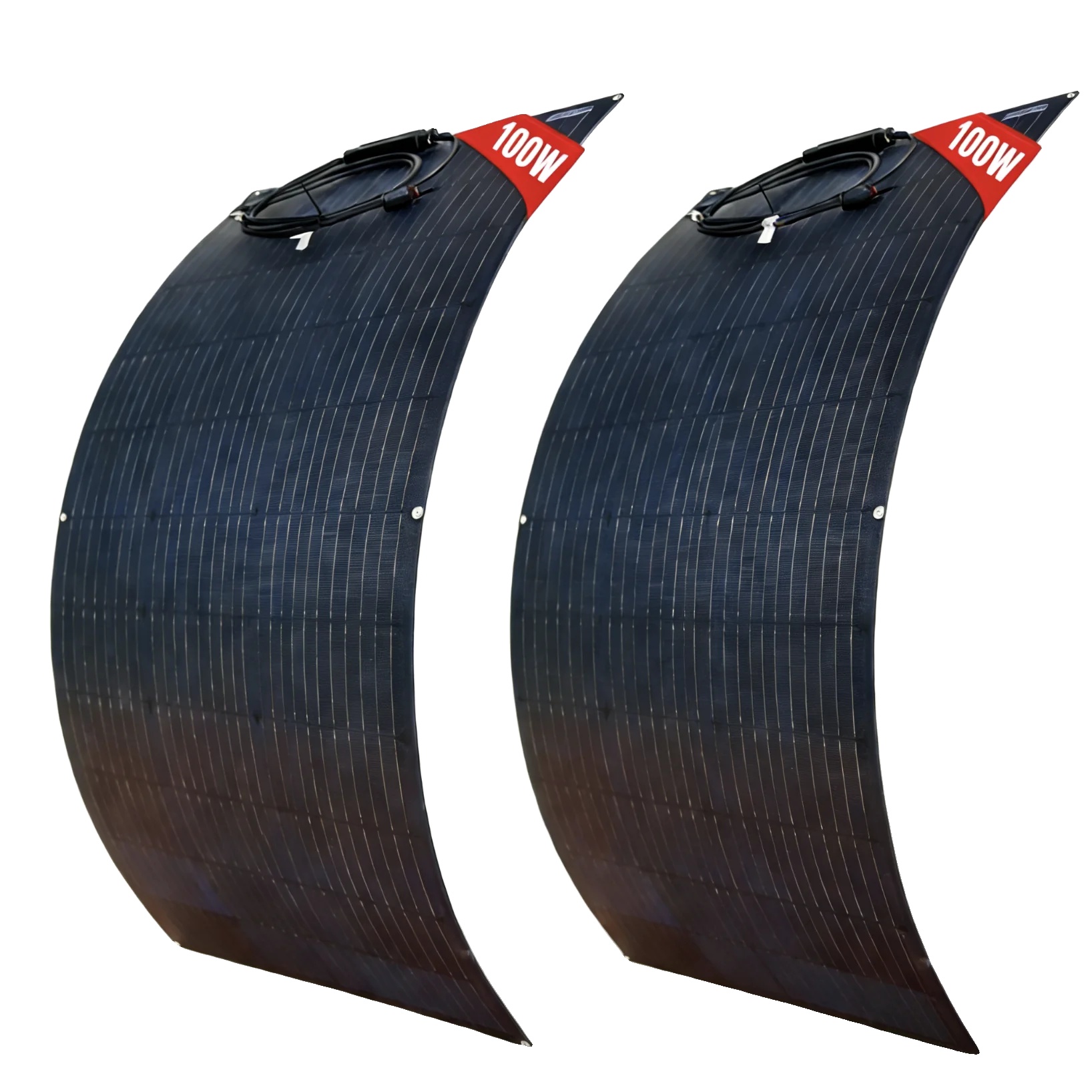 Solarpanel, Wasserdicht, Flexibles Design, 2stk 100w Panel