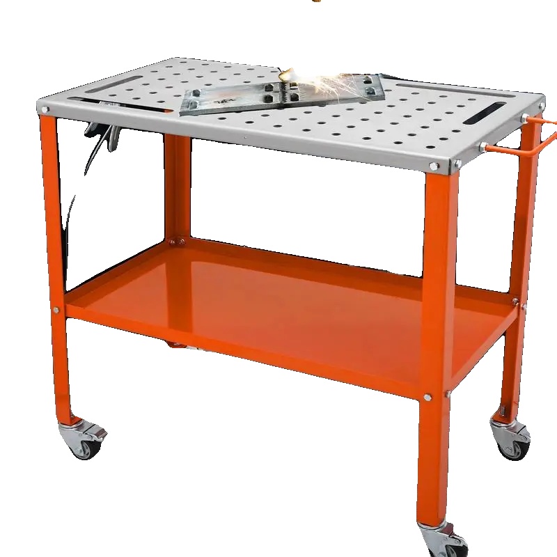 Schweißtisch, 91,4 X 45,7 Cm, Tragfähigkeit 544 Kg, Stahlmaterial, 2 Ebenen, 4 Werkzeugfächer