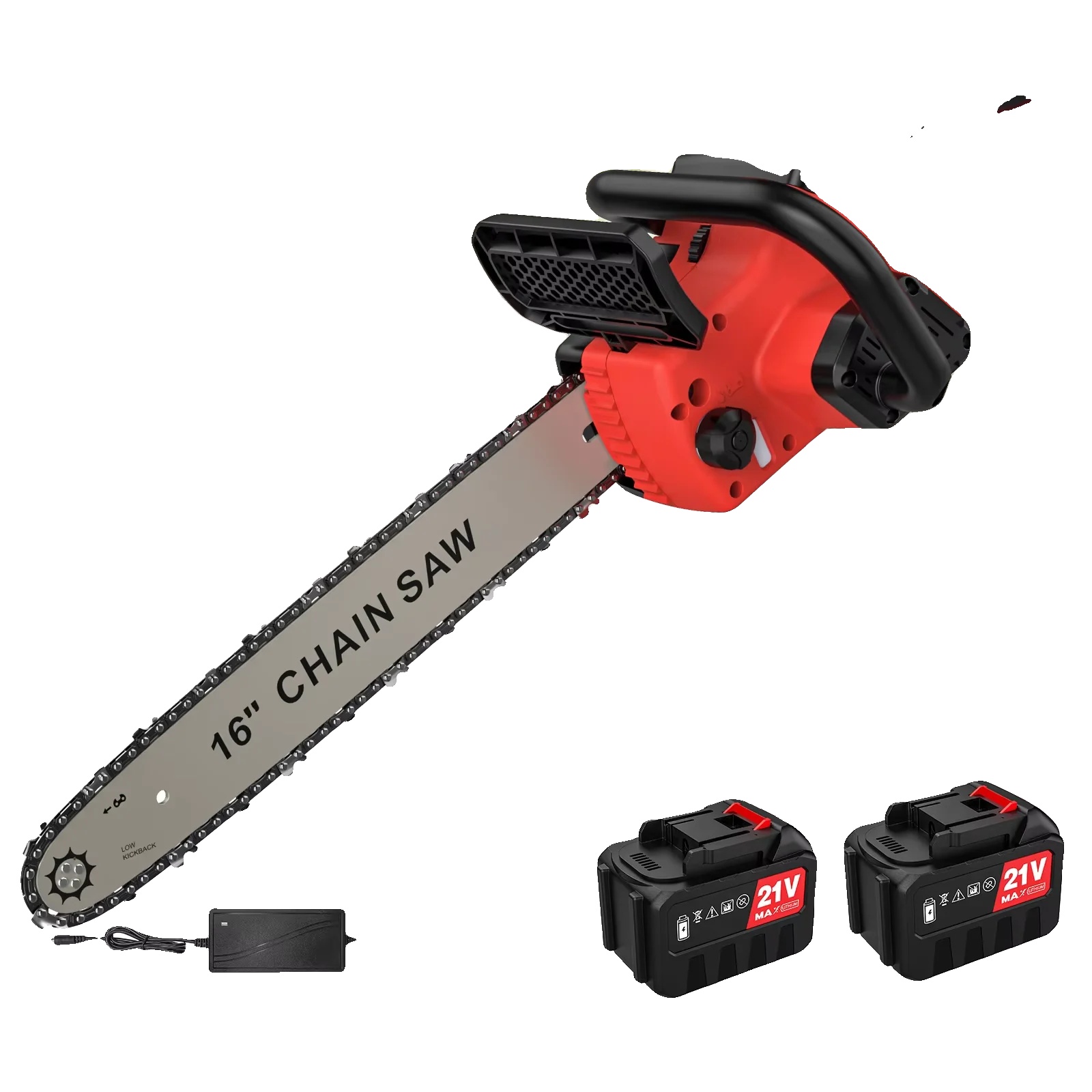 Kettensäge, Leichtes Design, Hochleistungs-schneiden, 16-zoll Mit 2 Batterien