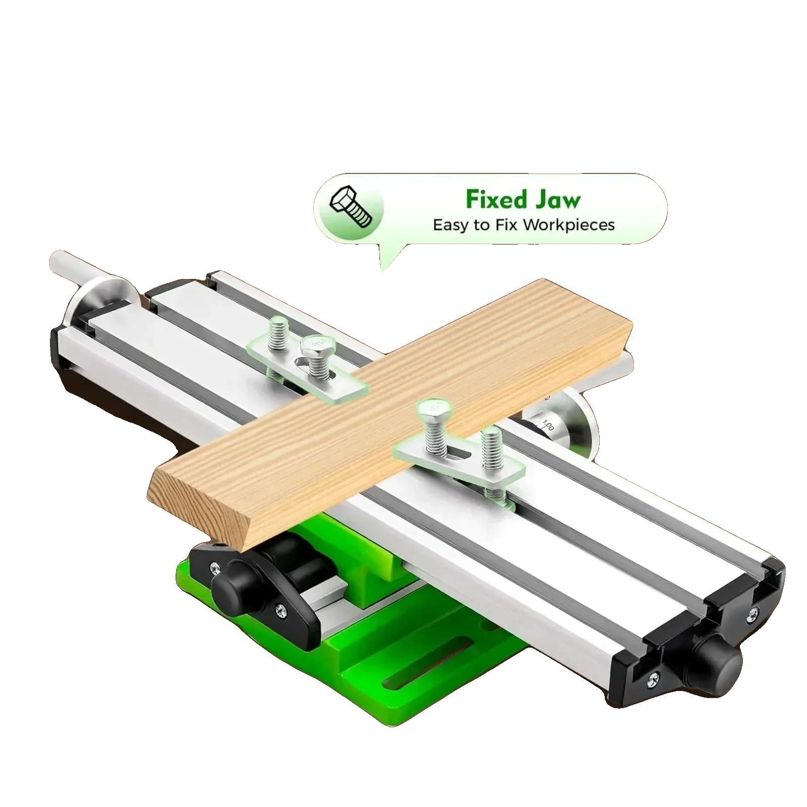 Fräsarbeitsplatte, Aluminiumlegierung, X-achsenverstellung 20 Cm, Y-achsenhub 5 Cm, Leicht 1,55 Kg, Verpackungsgröße 35x20x8 Cm