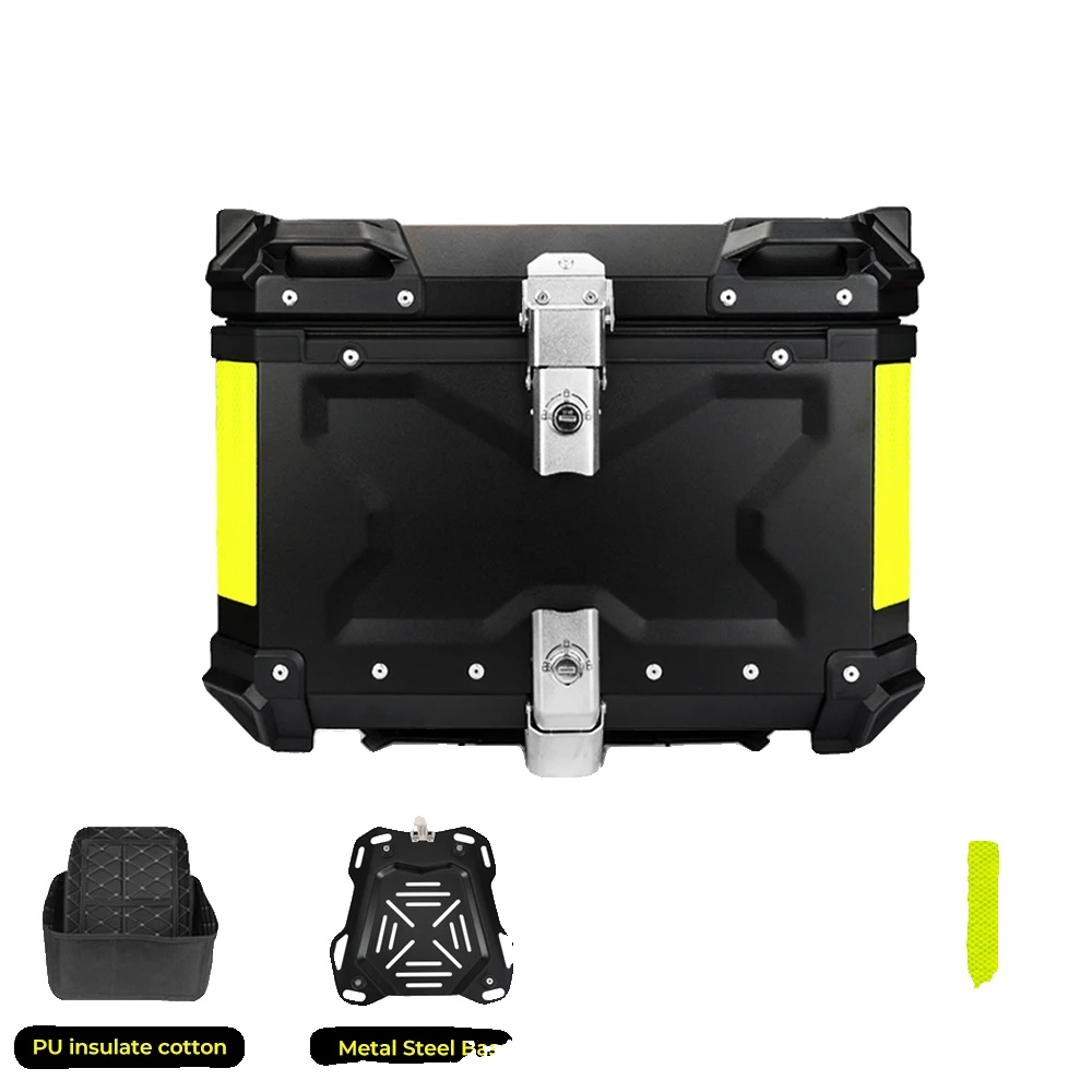 Motorrad Topcase, Wasserdicht, Abschließbare Sicherheit, 55l X Schwarz