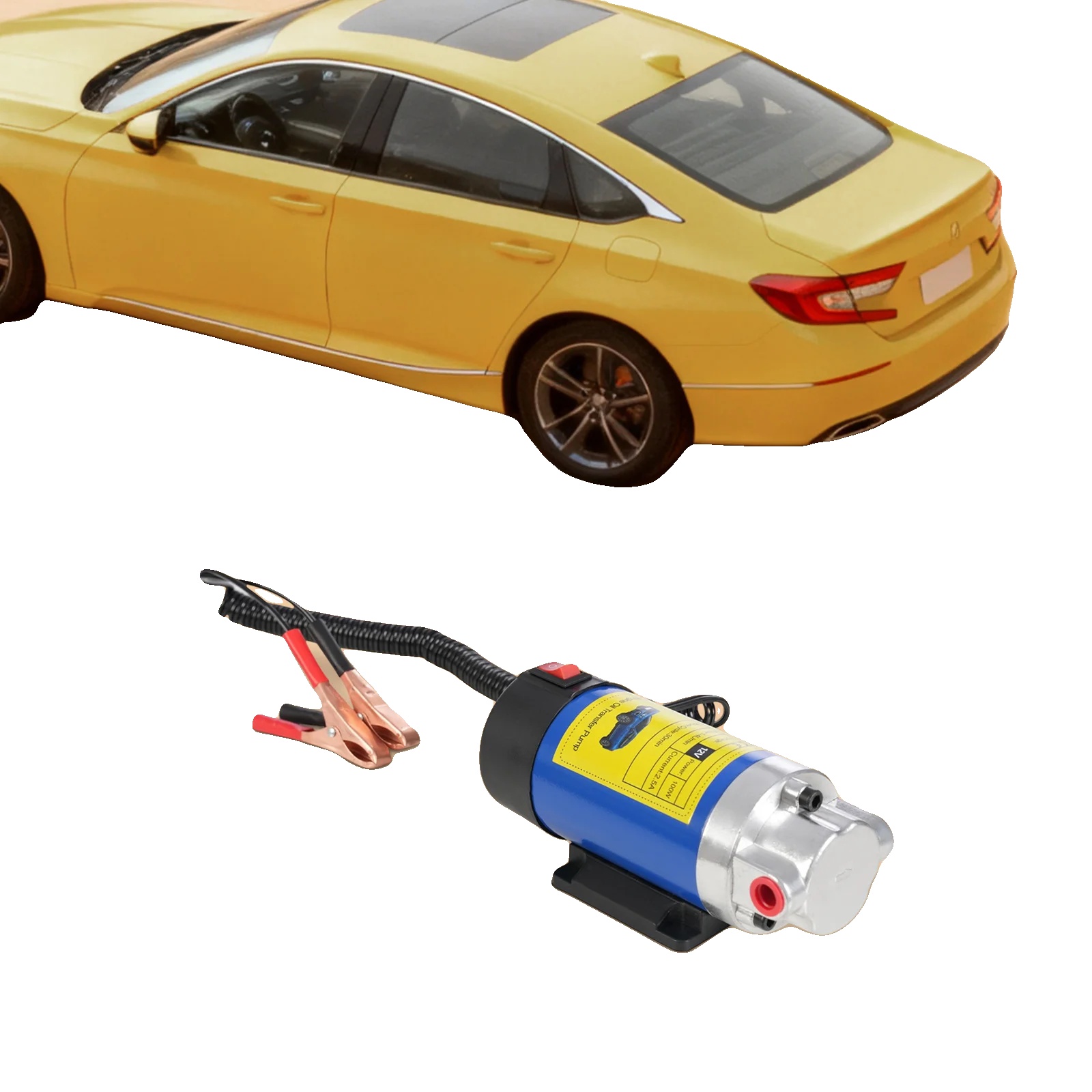 Öltransferpumpe, 100w, 12v, 6,3 Zoll X 2,36 Zoll X 2,75 Zoll, Hochfester Gusseisen, Geeignet Für Verschiedene Maschinen