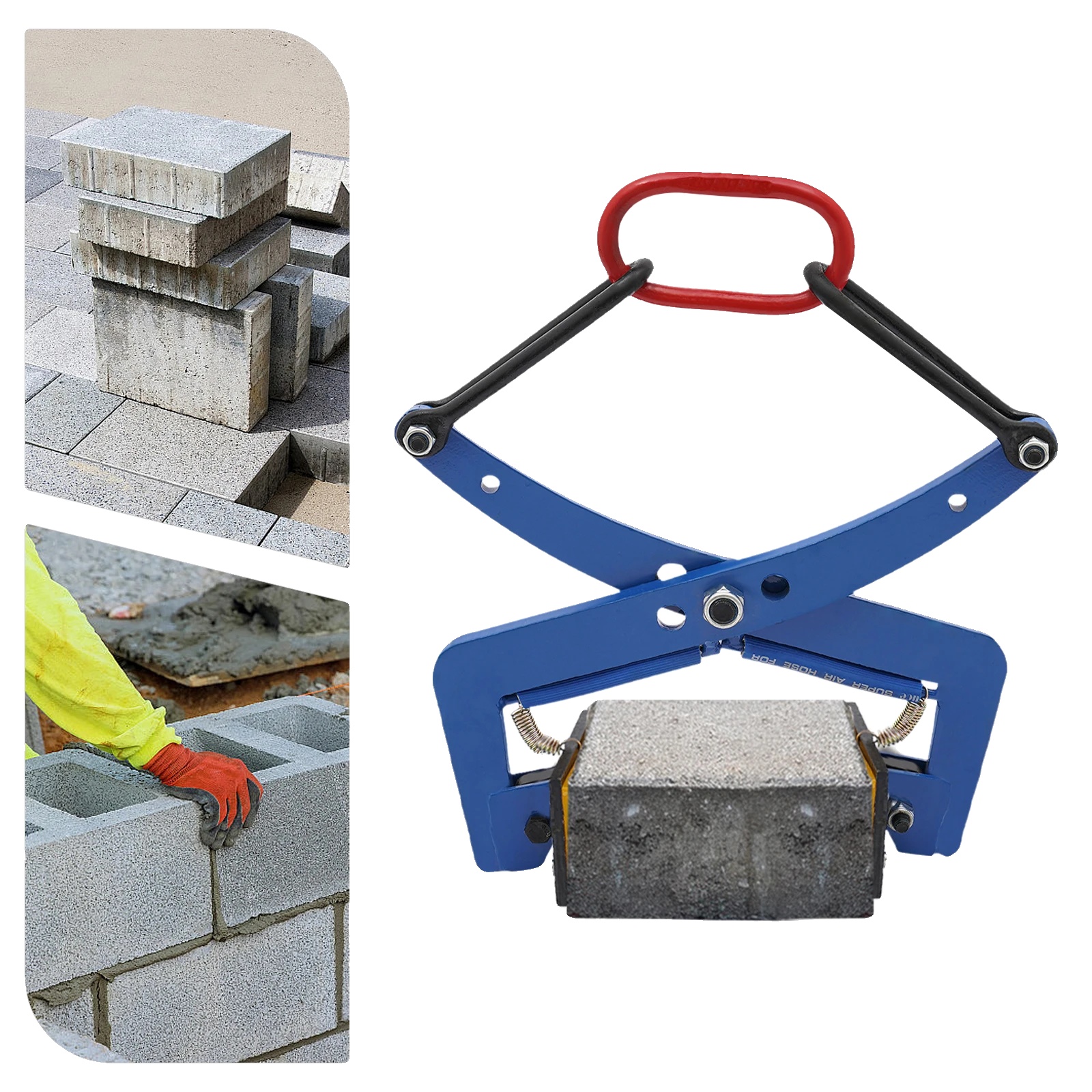 Steinhebezange, Q235-stahl, Tragfähigkeit 300 Kg, Verstellbare Öffnung 10 - 30 Cm, Werkseitig Getestet, Langlebiges Design