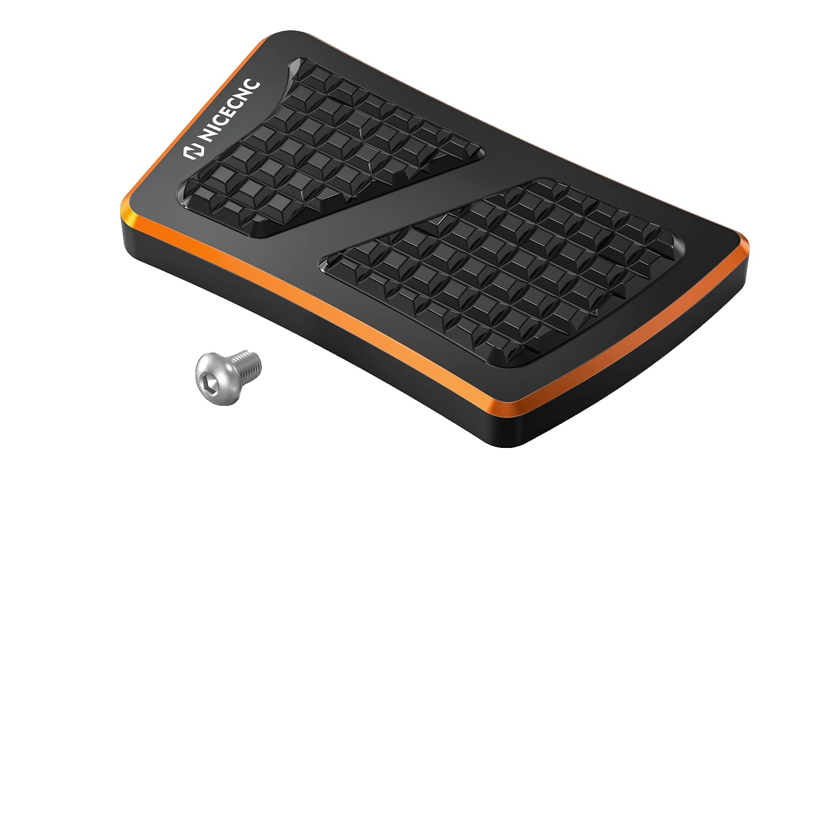 Bremspedalpolster, Langlebiges Aluminium, Rutschfester Griff, Schwarz Orange