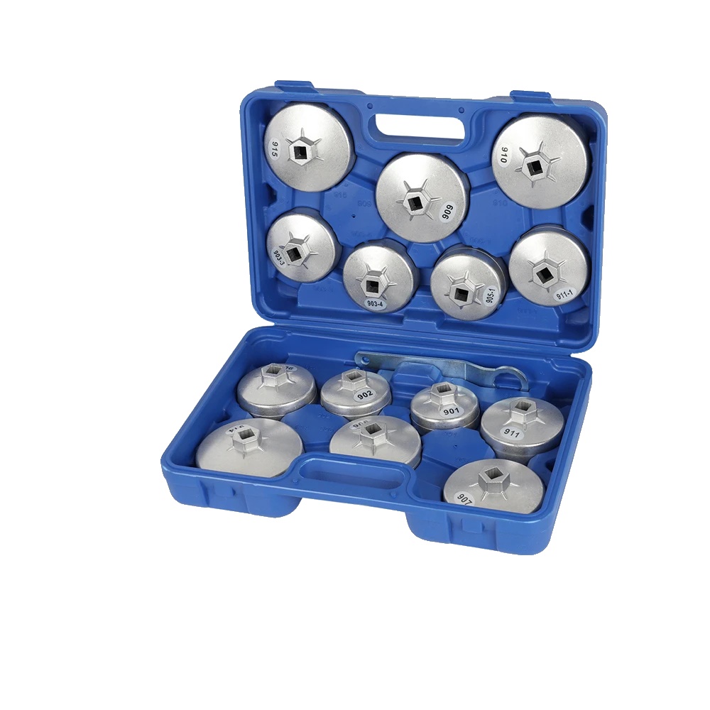 Ölfilterzangen-set, Aluminiumlegierung, 15-teiliges Set, Verschiedene Größen, Ergonomisches Design, Flaches Profil Für Einfachen Zugang