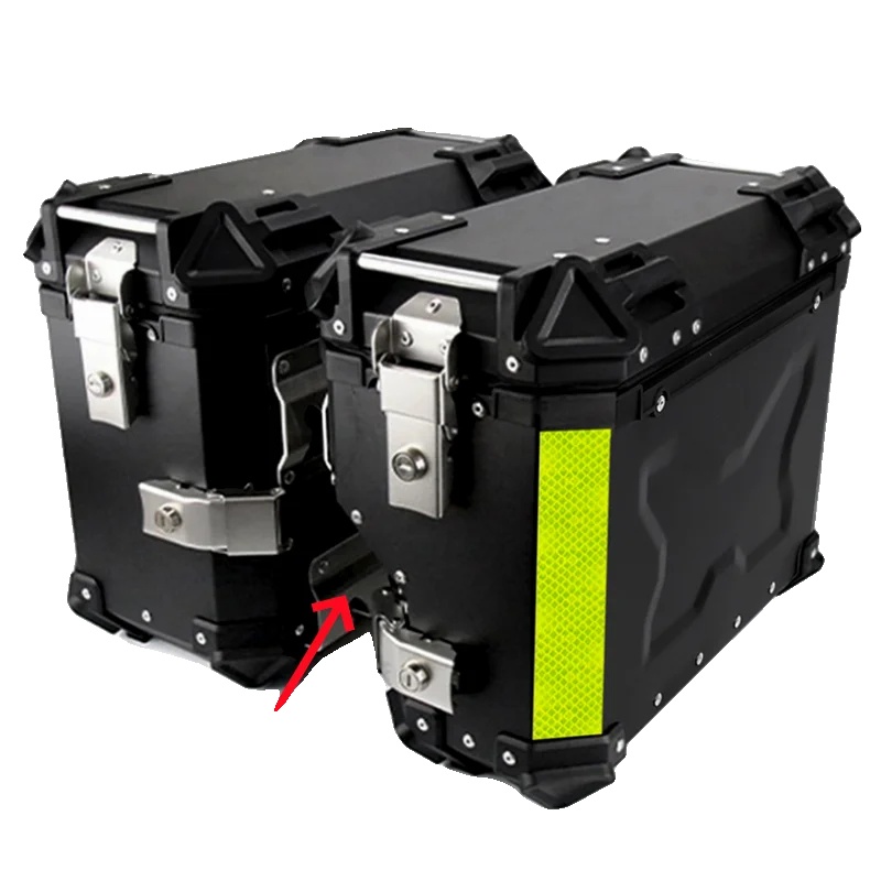 Motorrad-seitenkoffer, 38l Fassungsvermögen, Wasserdichtes Design, X-rechts Auspuffrohr