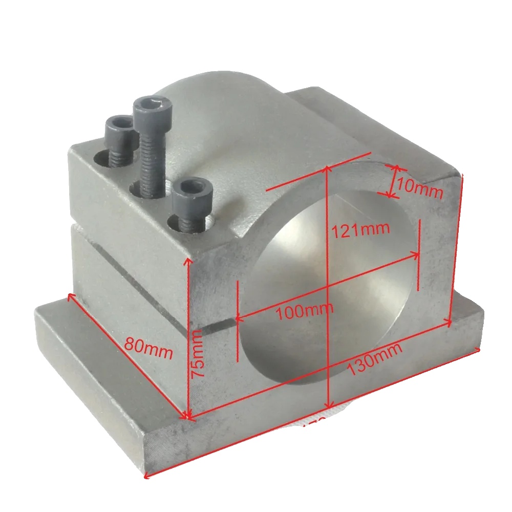 Spindelklemme, Aluminiumhalterungen, Cnc-kompatibilität, 100mm