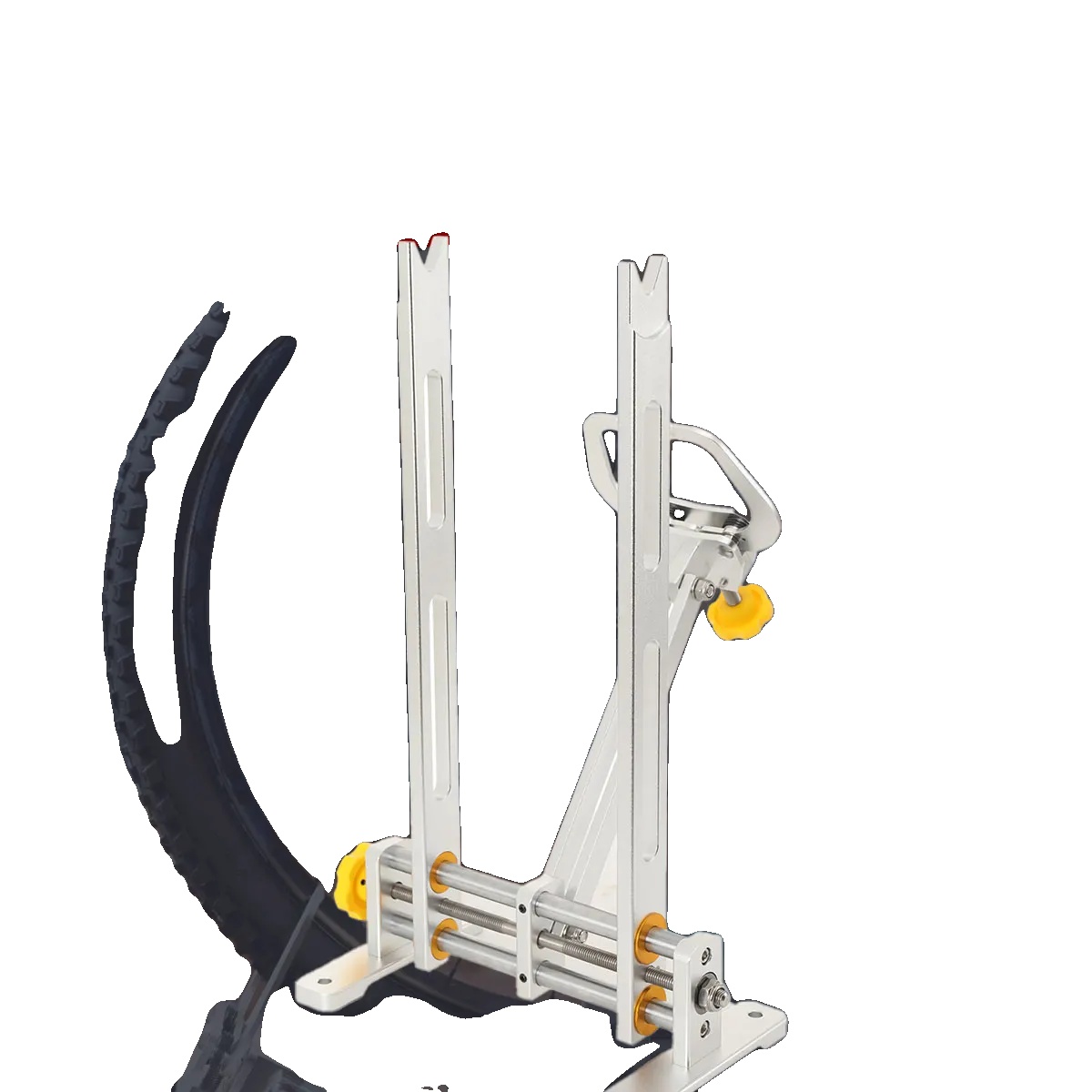 Fahrradfelgenrichtständer, Aluminiumlegierung, Verstellbar Für 10–29 Zoll, Kompatibel Mit Rädern Von 46–195 Mm, Kompaktes Design 26,5 X 14,5 X 46 Cm,