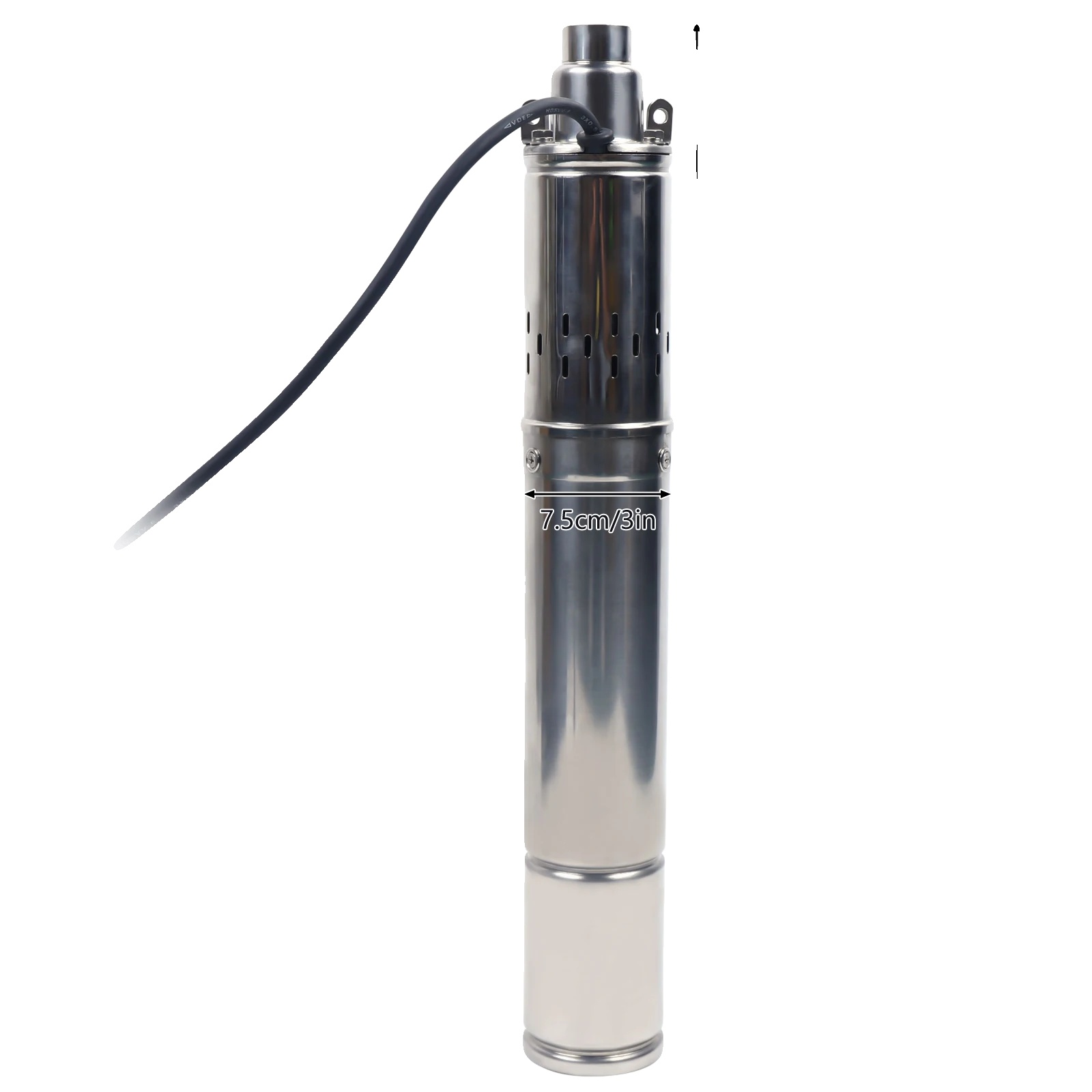 Tiefbrunnenpumpe, Edelstahlkonstruktion, Hohe Durchflussrate, 220v, Eu