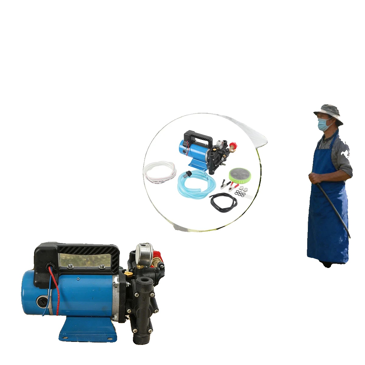 Hochdrucksprüher, Dc 24v, 200w Leistung, 0–30 Kg Druck, 3–5 Meter Saughöhe, 16 L/min Durchflussrate