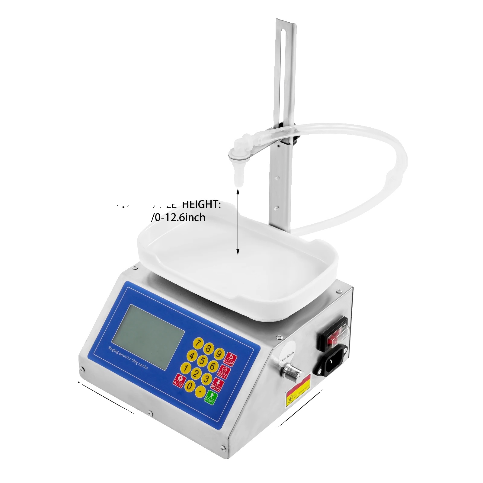 Flüssigkeitsfüllmaschine, 30w Leistung, Maximale Durchflussrate 3,2l/min, Einstellbare Füllhöhe 0-32cm, Edelstahlmaterial, Eu-standardstecker