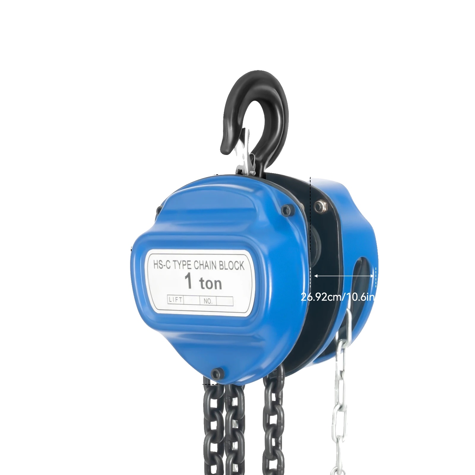 Manuelle Kettenzug, 360° Drehbare Haken, Hohe Tragfähigkeit, Blau