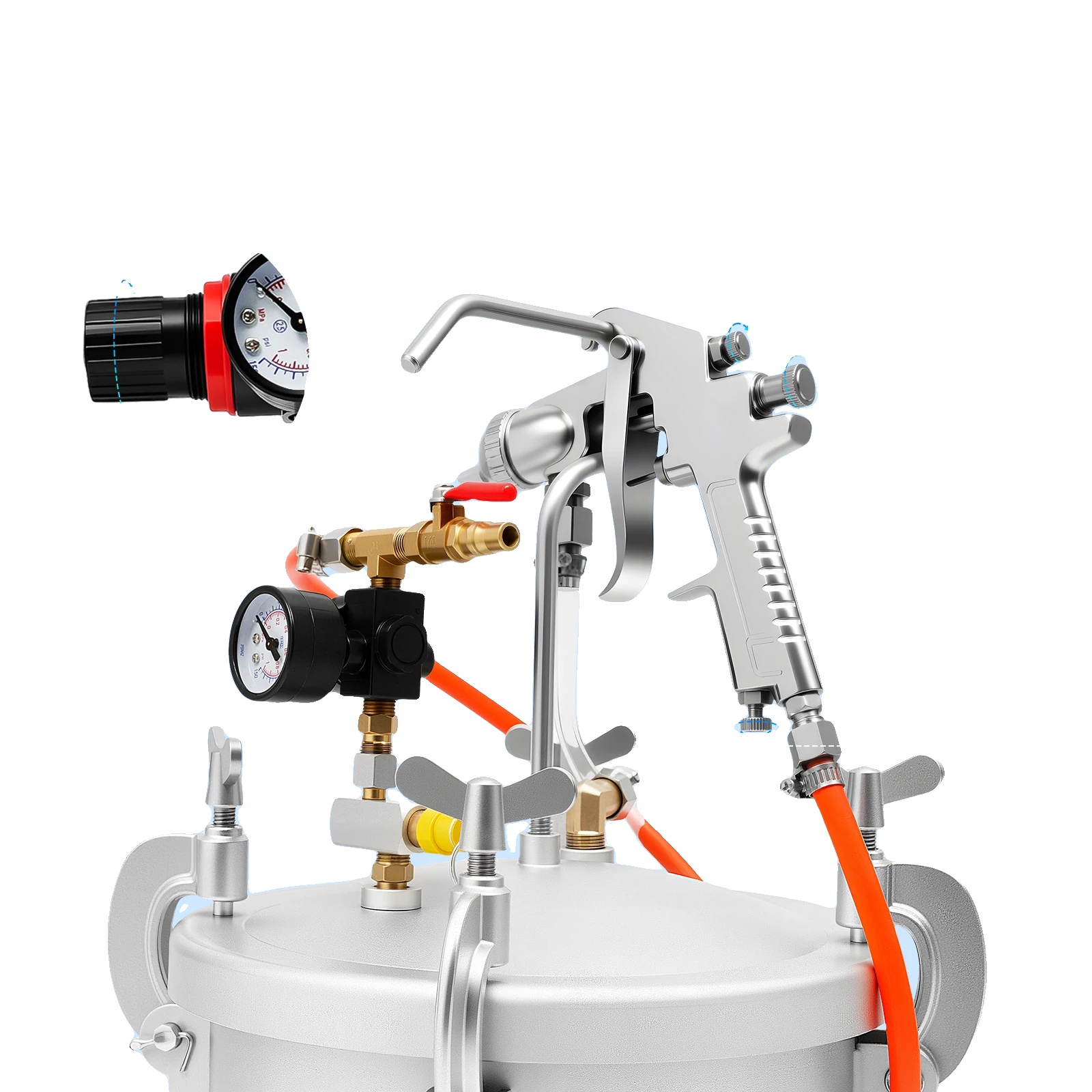 Farbsprühsystem, 10 Liter Kapazität, 45-60 Psi Druck, Robuste Düse, Kompatibel Mit Aquarellen, Beizen