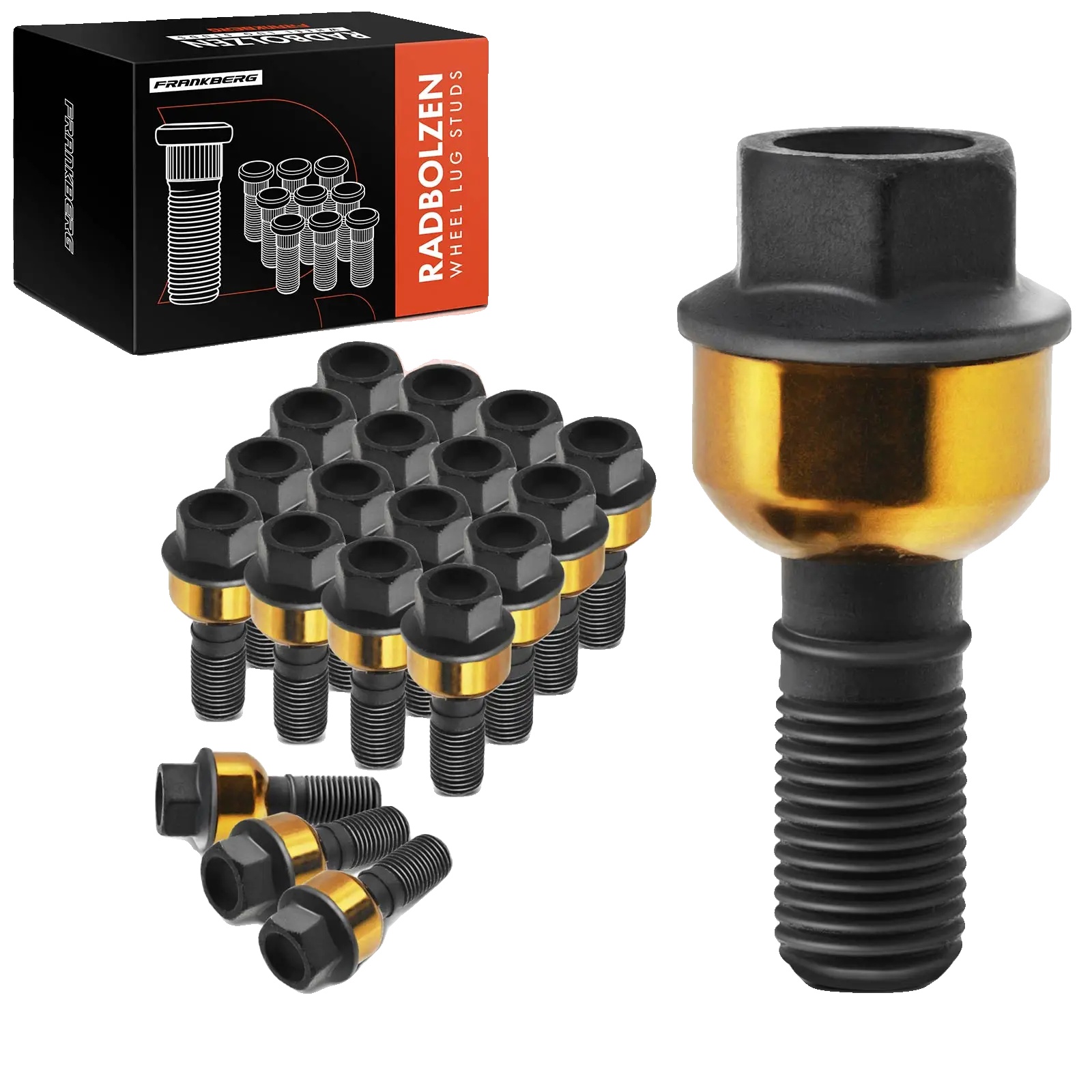Radbolzen, M14 X 1,5 Gewindegröße, 58,5 Mm Länge, 21 Mm Gewindelänge, 19 Mm Schlüsselbreite, Kompatibel Mit Porsche