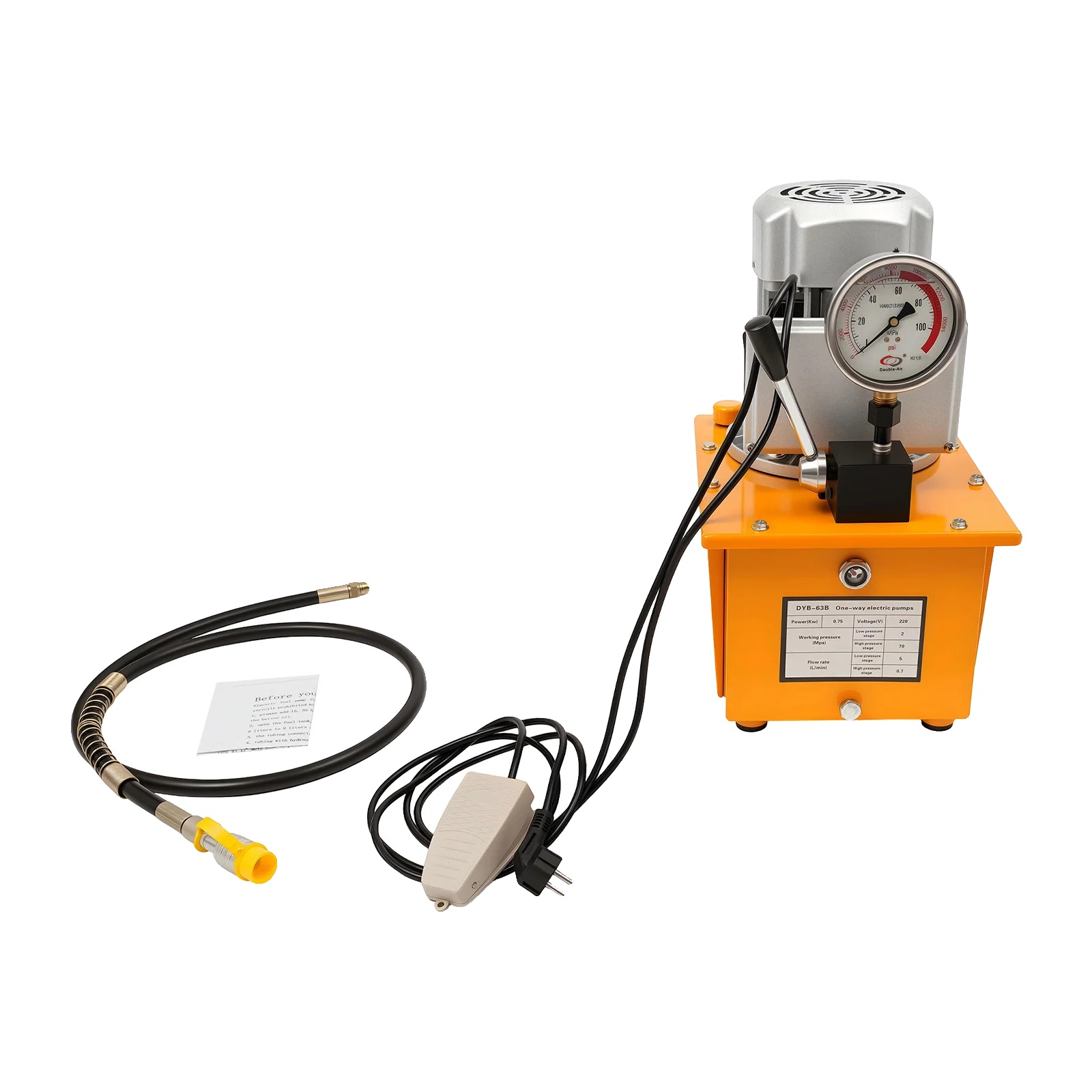 Hydraulikpumpe, 700bar Druck, 7l Kapazität, Schwarz Und Orange
