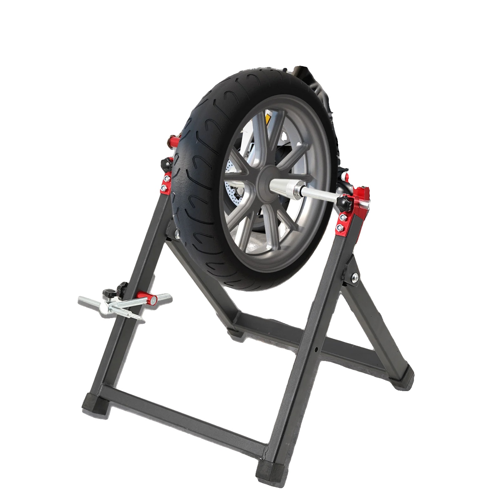 Motorrad-radwuchtgerät, Stahlkonstruktion, 34,2 X 37,2 X 39 Cm Abmessungen, Kompatibel Mit 5-zoll Breite Und 23-zoll Durchmesser Rädern, Ungefähr 4090