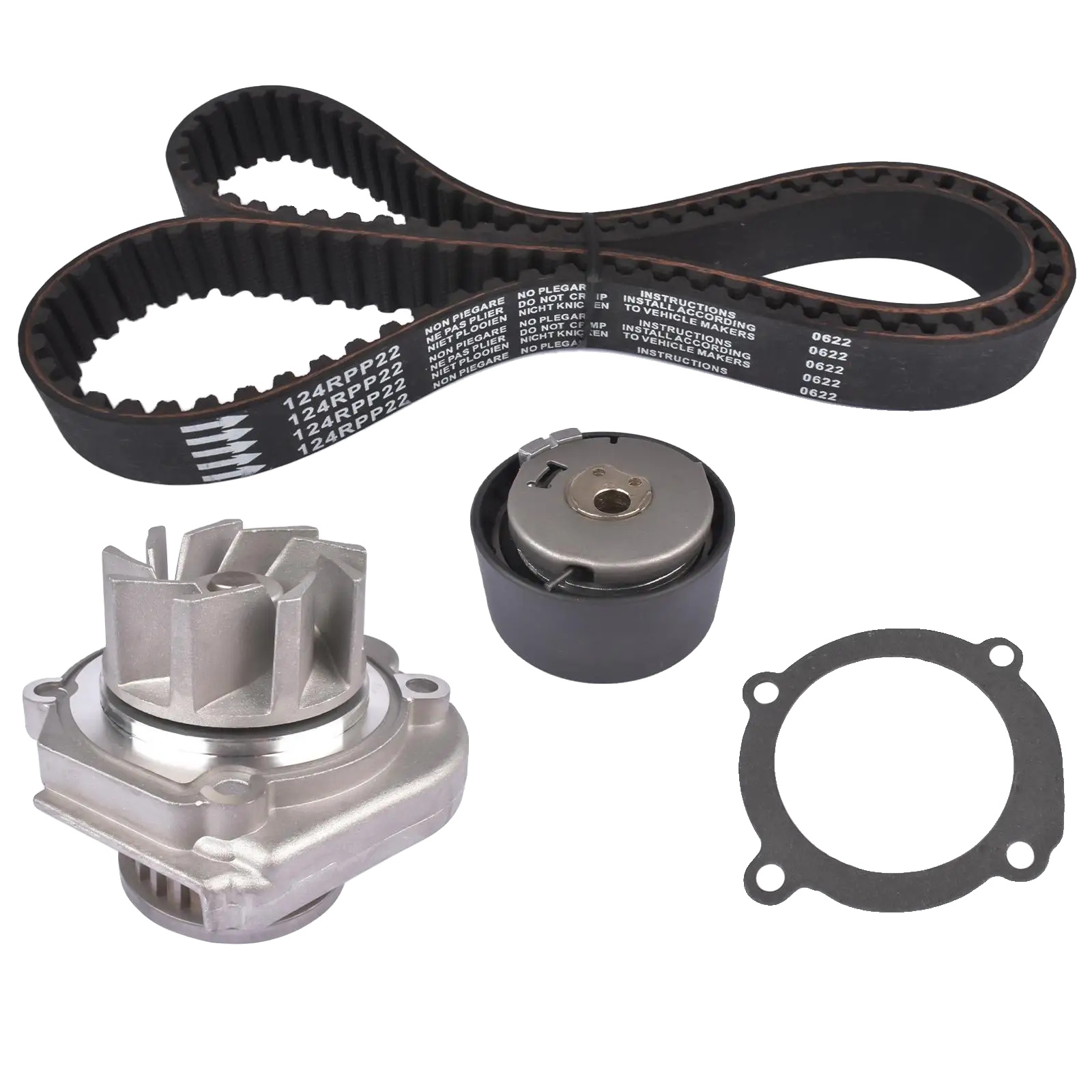 Zahnriemensatz, Herstellernummer 4892695ac, Oem-nr. Tckwp345, Passend Für Fiat 500, Passend Für Dodge Dart, Farbe Schwarz