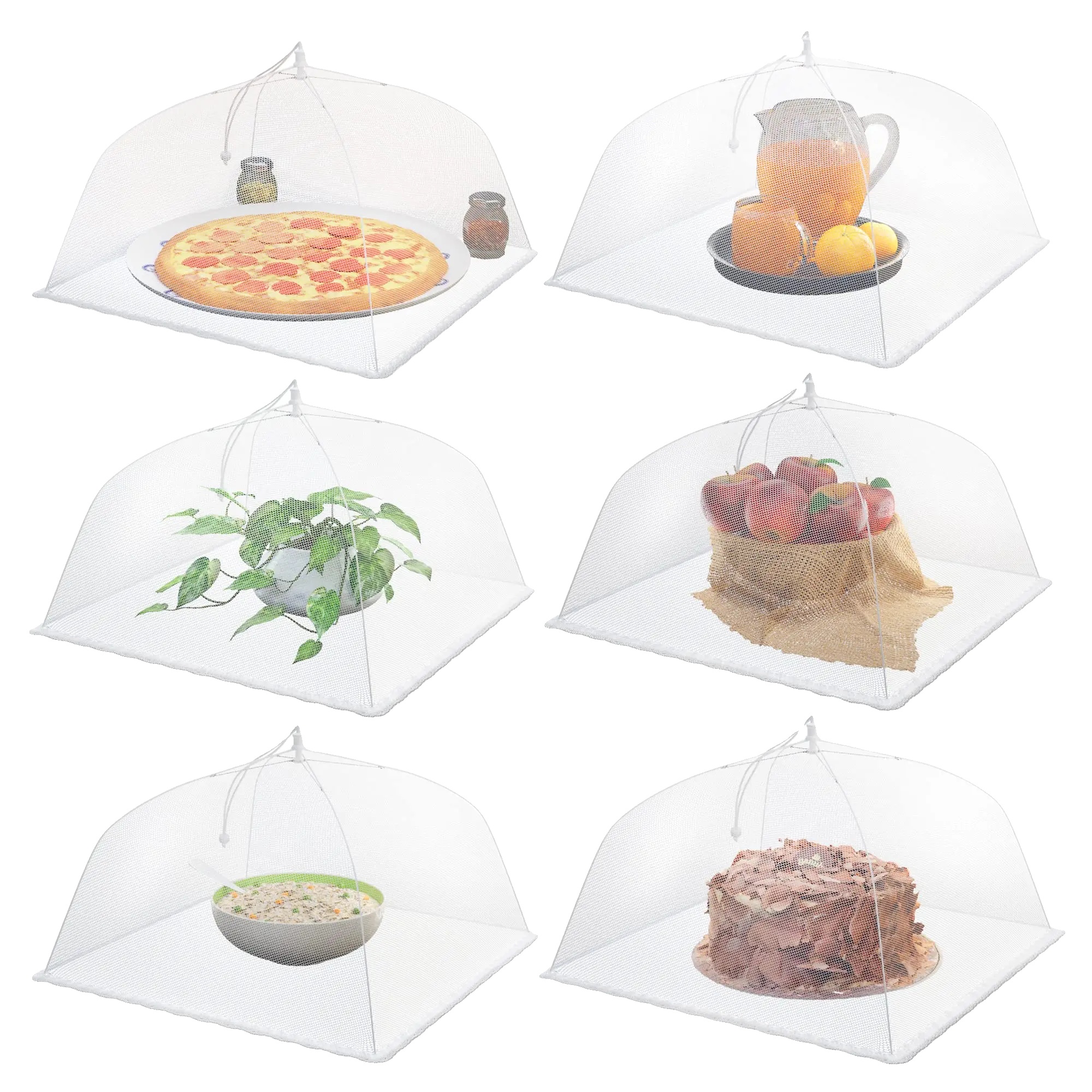Lebensmittelabdeckungen, Langlebiges Netz, Vielseitige Verwendung Im Freien, 6 Pcs