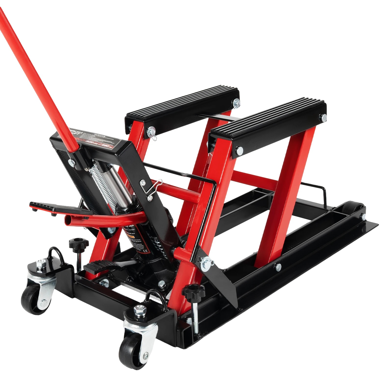 Motorradhebebühne, 680 Kg Tragfähigkeit, Sicherheitsstifte, Rot