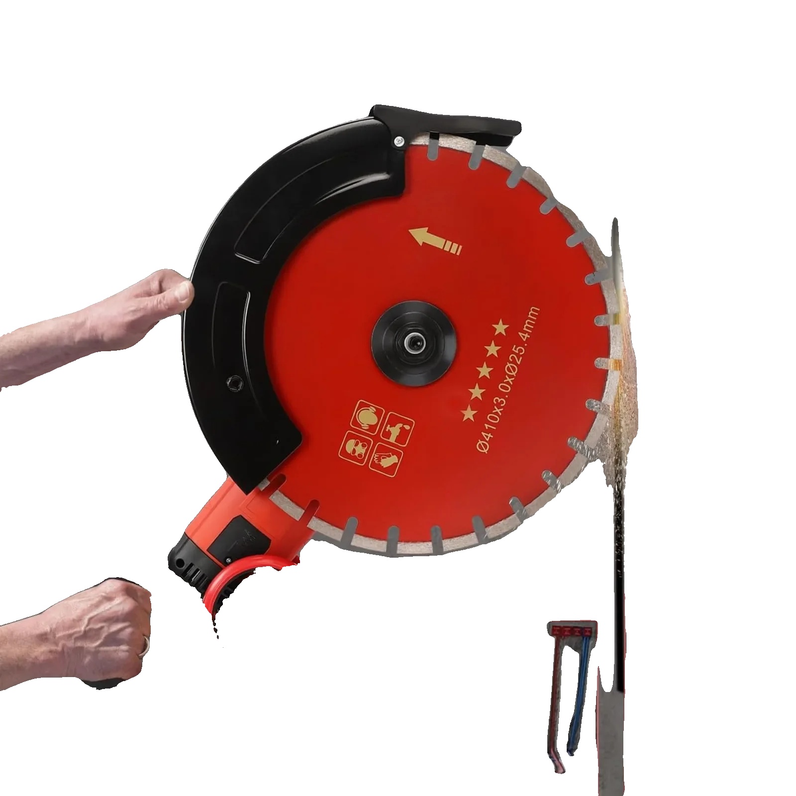 Wandfräse, 410 Mm Blattdurchmesser, 4000 Watt Leistung, Maximale Schlitztiefe 6,5", 3000 U/min Geschwindigkeit, Tragbare Ausführung