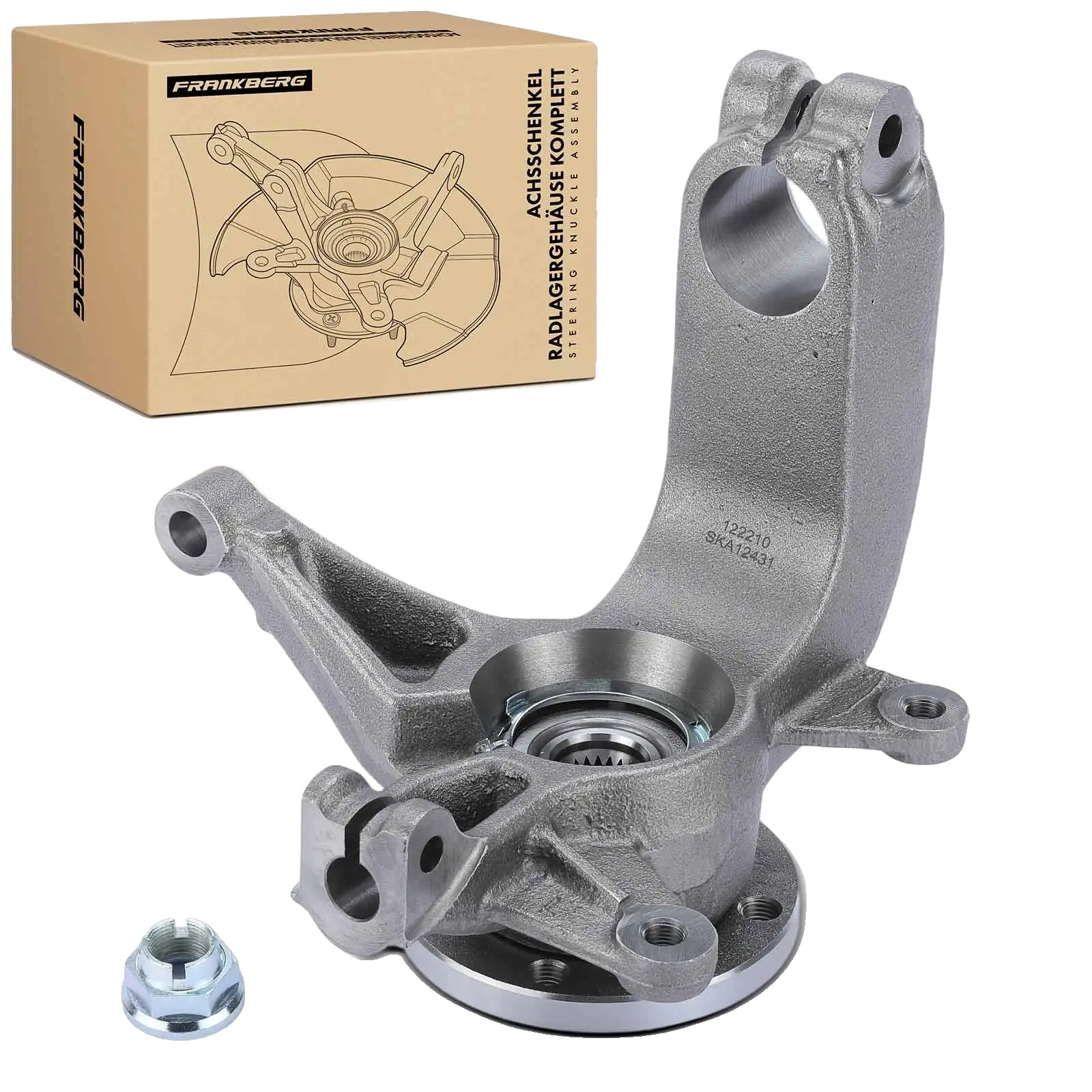 Stub Achsschenkel Radlagergehäuse, Gusseisen, Vorderachse Links, Kompatibel Mit Renault, Oem-nummern: 8200212431, 402027463r