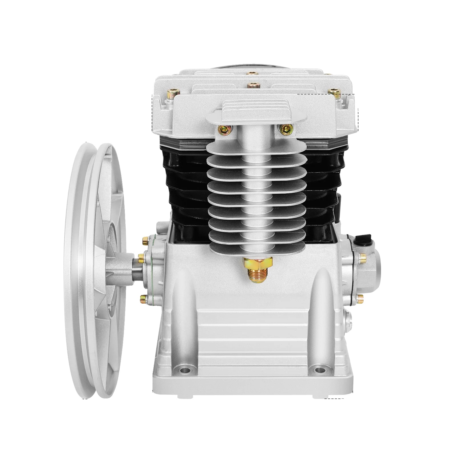 Luftkompressor Pumpenkopf, 3ps Leistung, Doppelzylinder-design, Silber