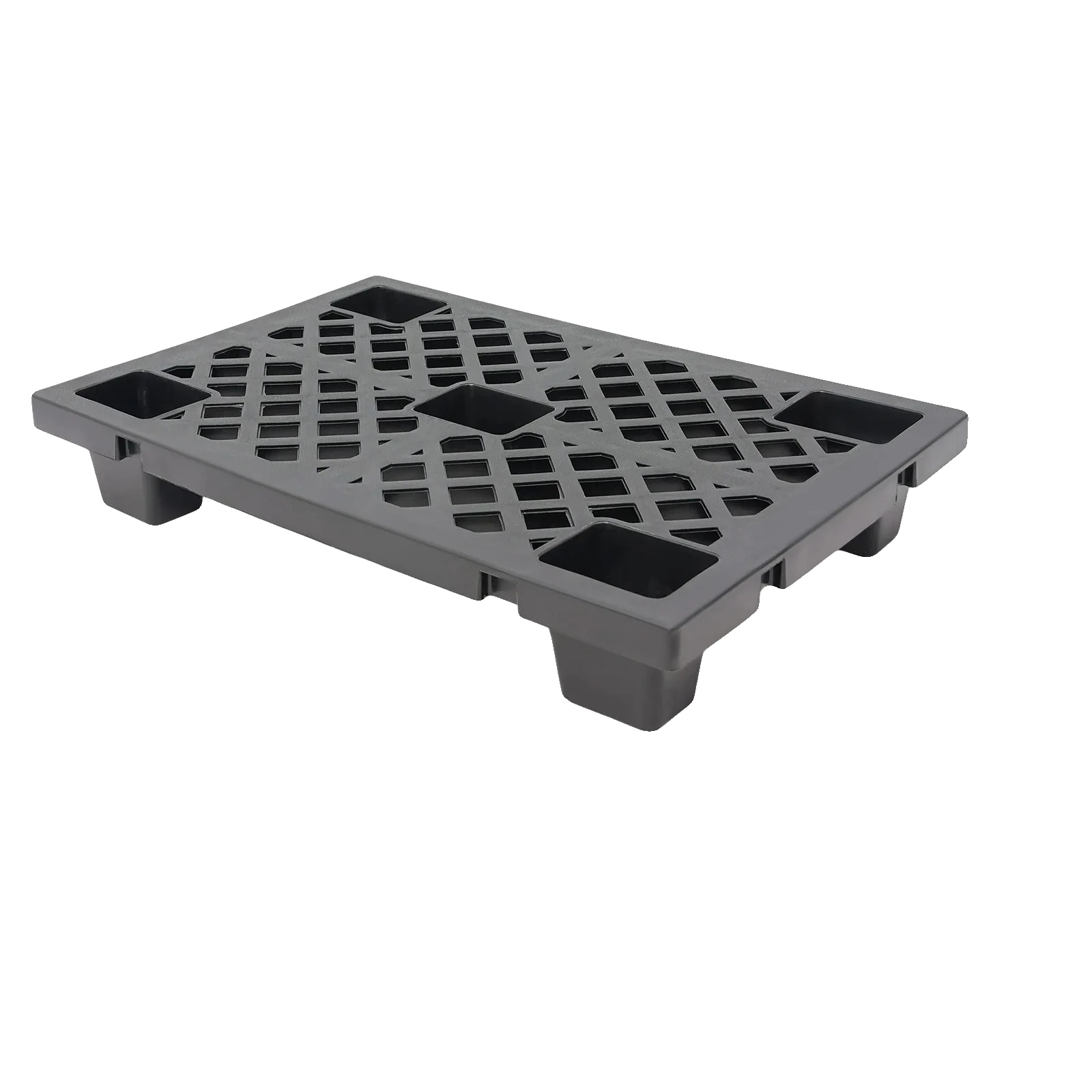 Kunststoffpaletten, Stapelbares Design, 100 Kg Tragfähigkeit, Schwarz