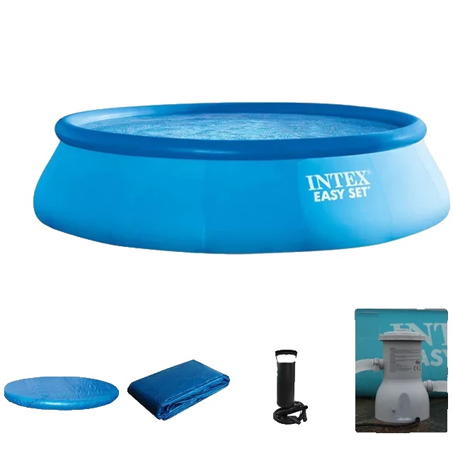 Aufblasbares Schwimmbecken, Langlebiges Pvc, Schnelle Einrichtung, Pool Mit Allen Zubehör