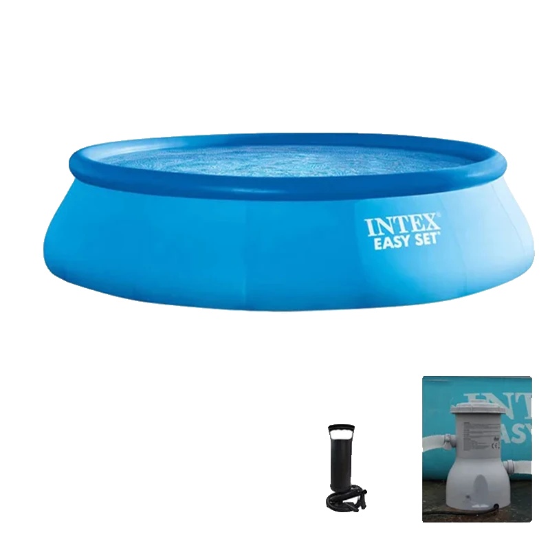 Aufblasbares Schwimmbecken, Langlebiges Pvc, Schnelle Einrichtung, Poolluftpumpe & Filter