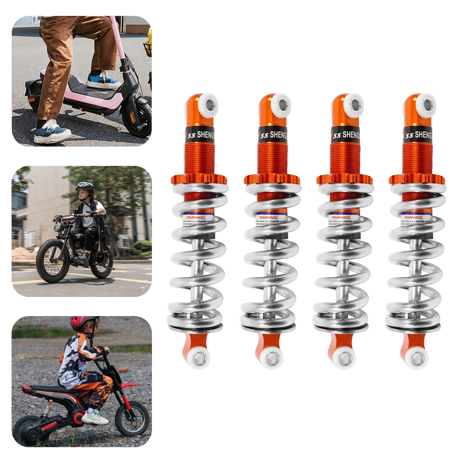 Motorrad Hinterradstoßdämpfer, 190mm Lochabstand, 544kg Maximale Tragfähigkeit, 4 Stück, Aluminiumlegierung Material, 1,28kg Gewicht