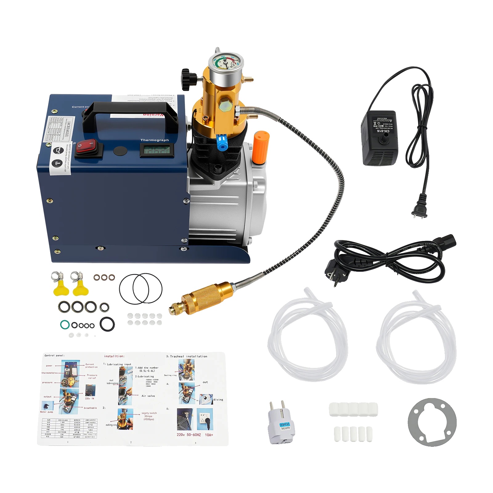 Luftkompressor, Hochdruck, Wasserkühlungssystem, 220v, Eu