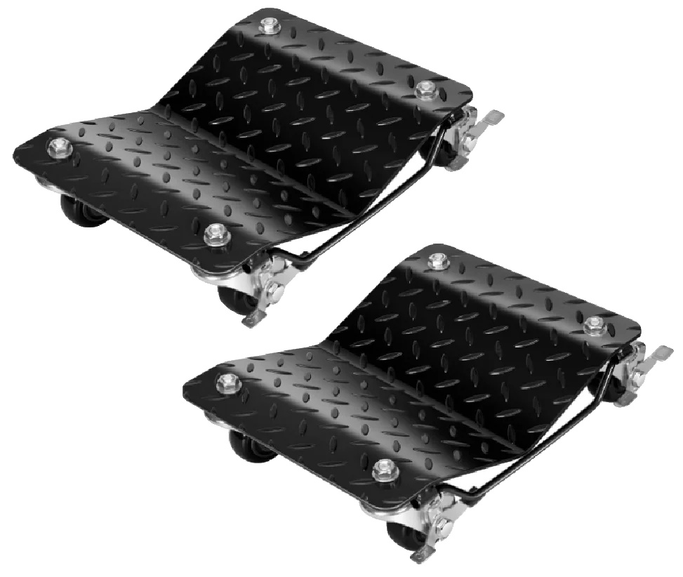 Auto-rad-dolly, 2721 Kg Tragfähigkeit, Robuste Konstruktion, 2 Stück Schwarz