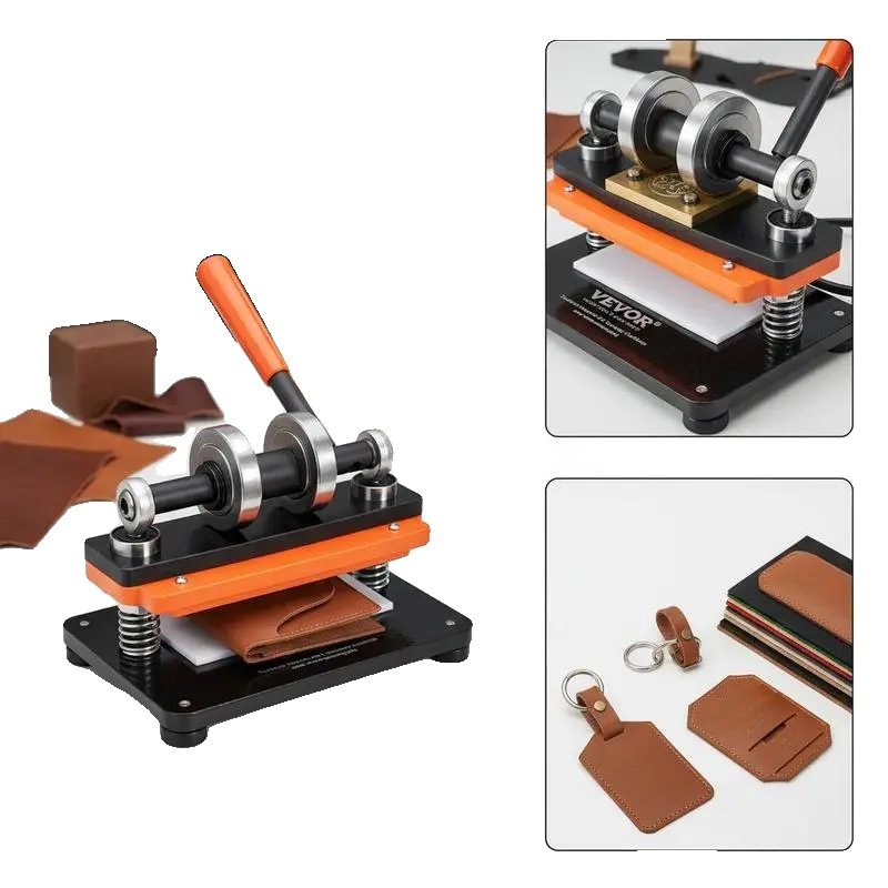 Leder-stanzmaschine, 18 X 10 Cm, Manuelle Bedienung, Maximale Schneidkraft 1,5 Tonnen, Kompatibel Mit Leder Und Pvc, Robust