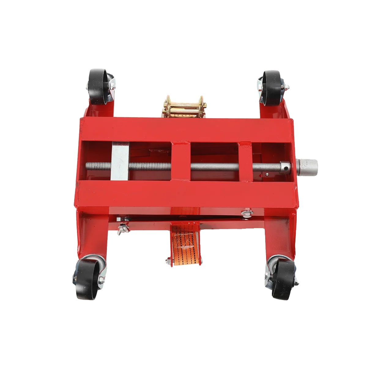 Motorradhebebühne, 200 Kg Tragfähigkeit, Höhenbereich 185-590 Mm, Grundabmessungen 420x400 Mm, 1/2" Vierkantantrieb, Fester Satteltype