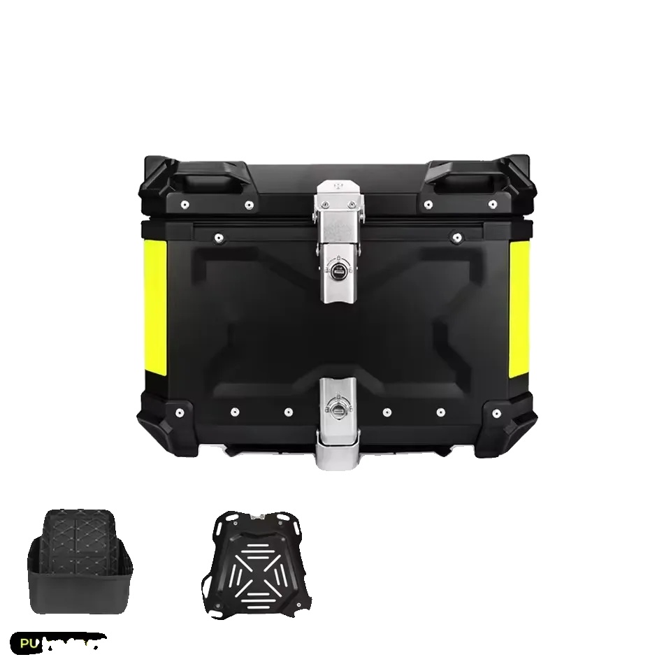 Motorrad-heckbox, Aus Robustem Aluminium, Wasserdichtes Design, 45l X Schwarz